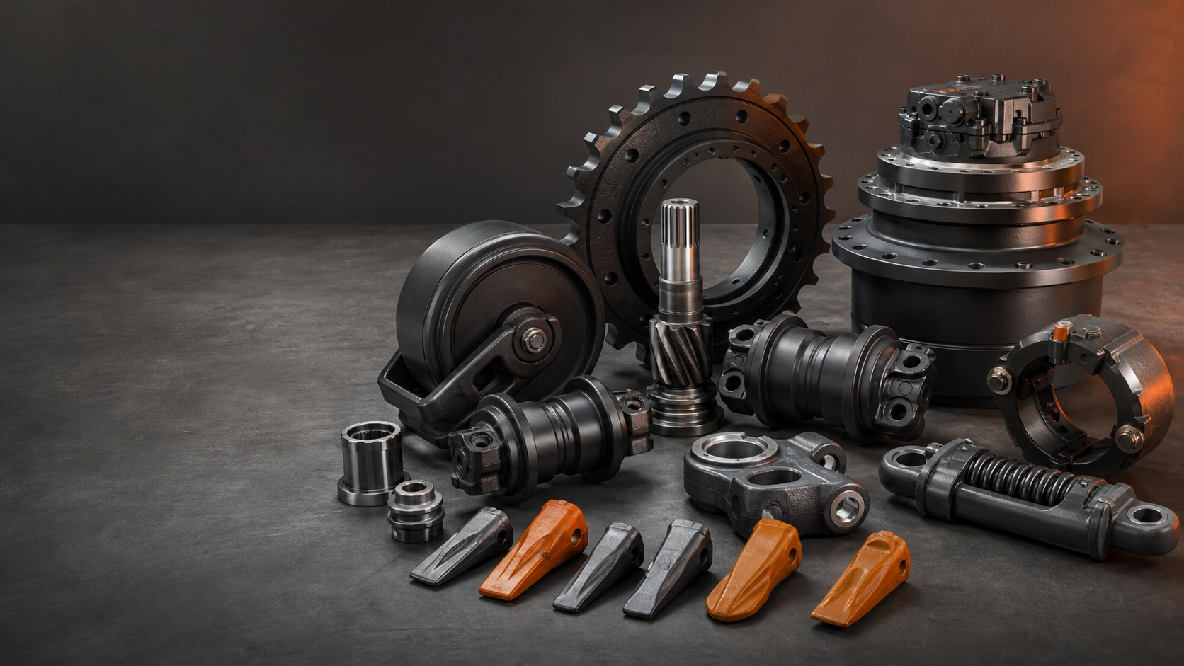 Mini excavator spare parts and undercarriage components